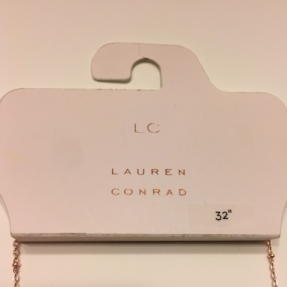 LC Lauren Conrad rose gold tassel Necklace 32" NWT - Picture 5 of 5